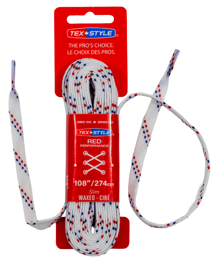 Tex-Style Schnürsenkel, ROT Performance Slim Wax – Karton 36 St.